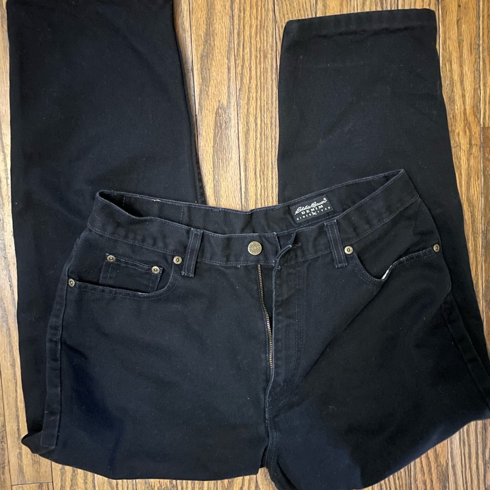 Eddie Bauer Women's Black Straight Leg Jeans